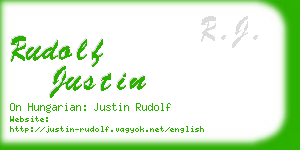 rudolf justin business card